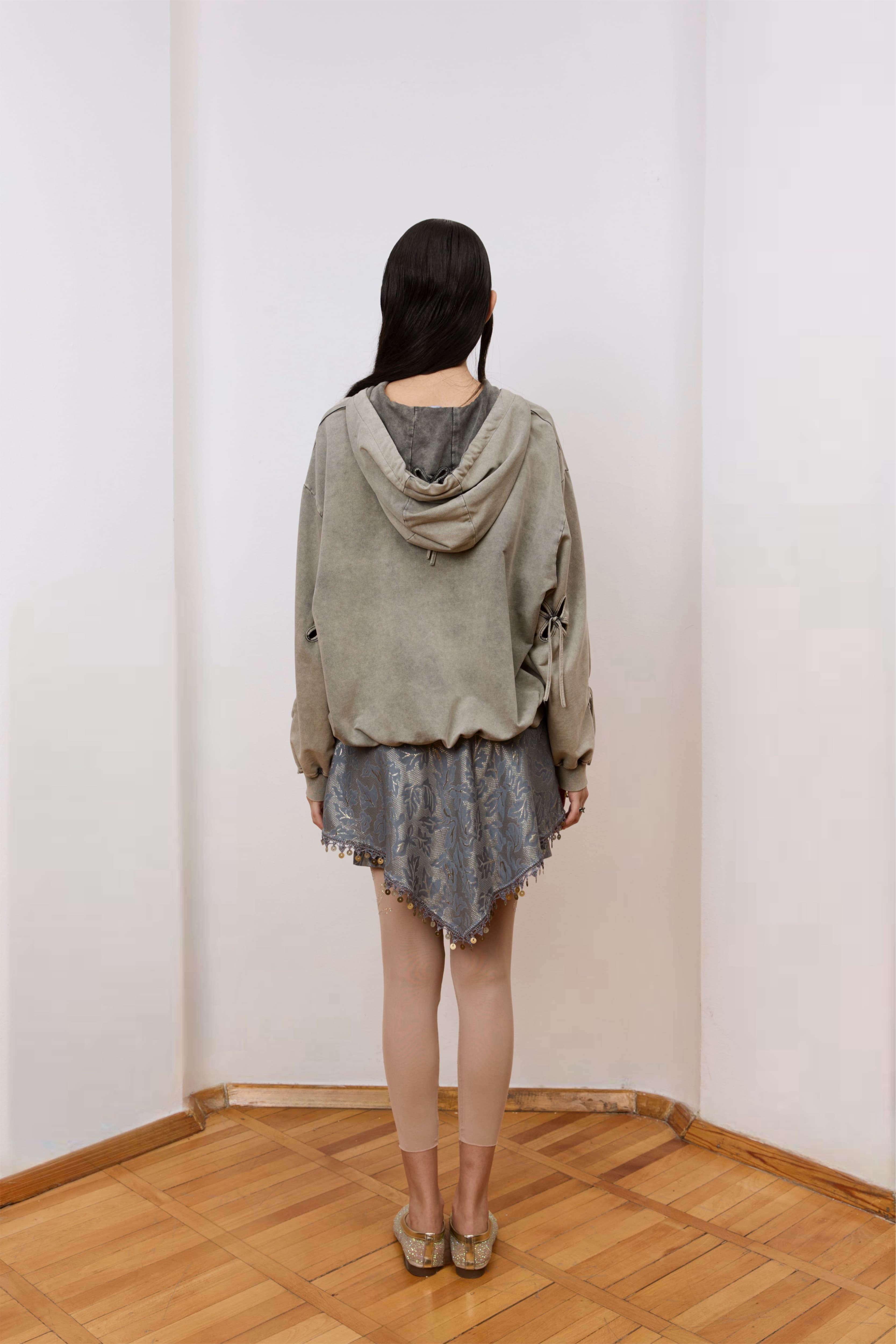 Ash Gray Petal Hoodie