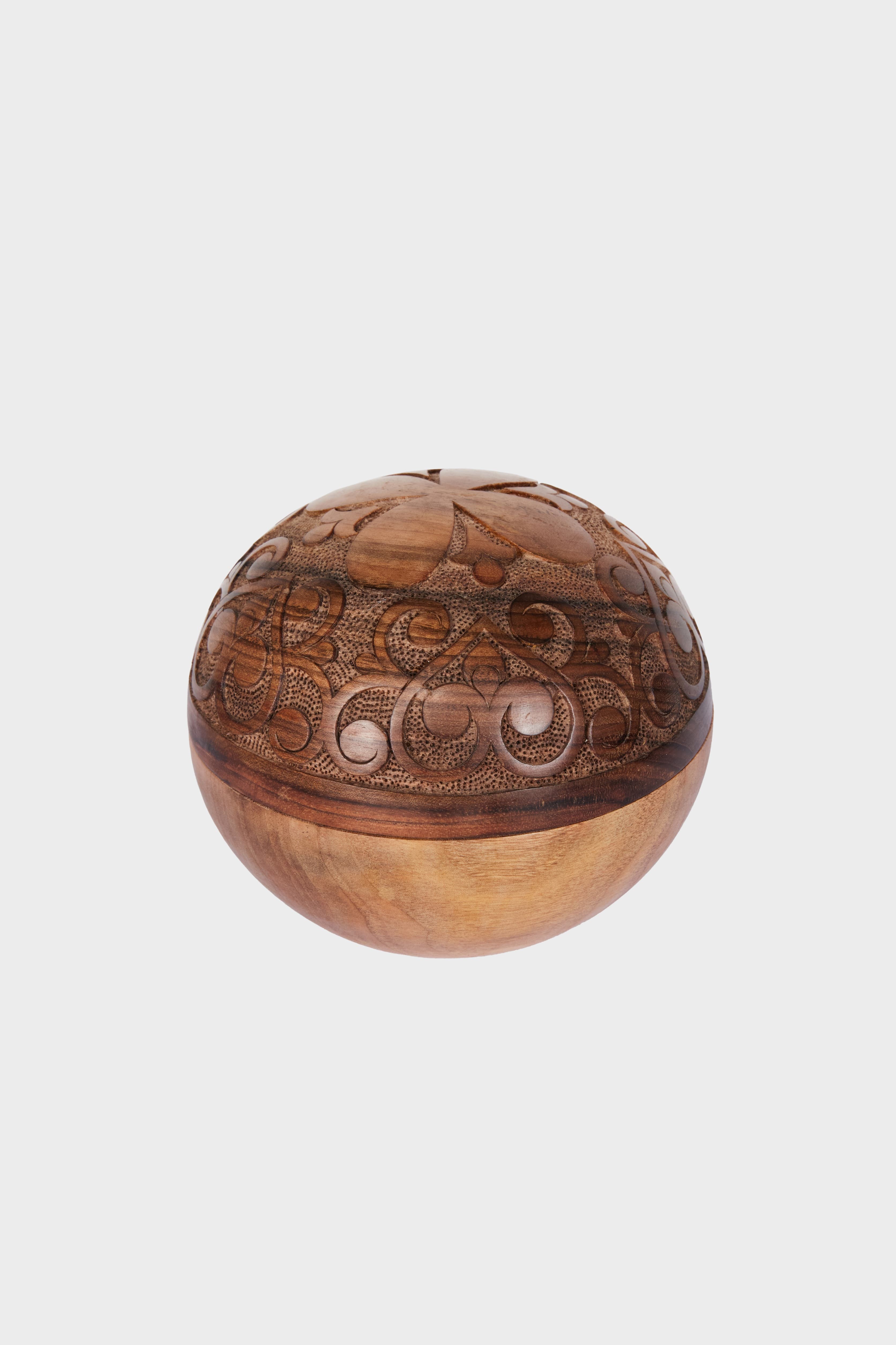 Carved Wooden Keepsake Box