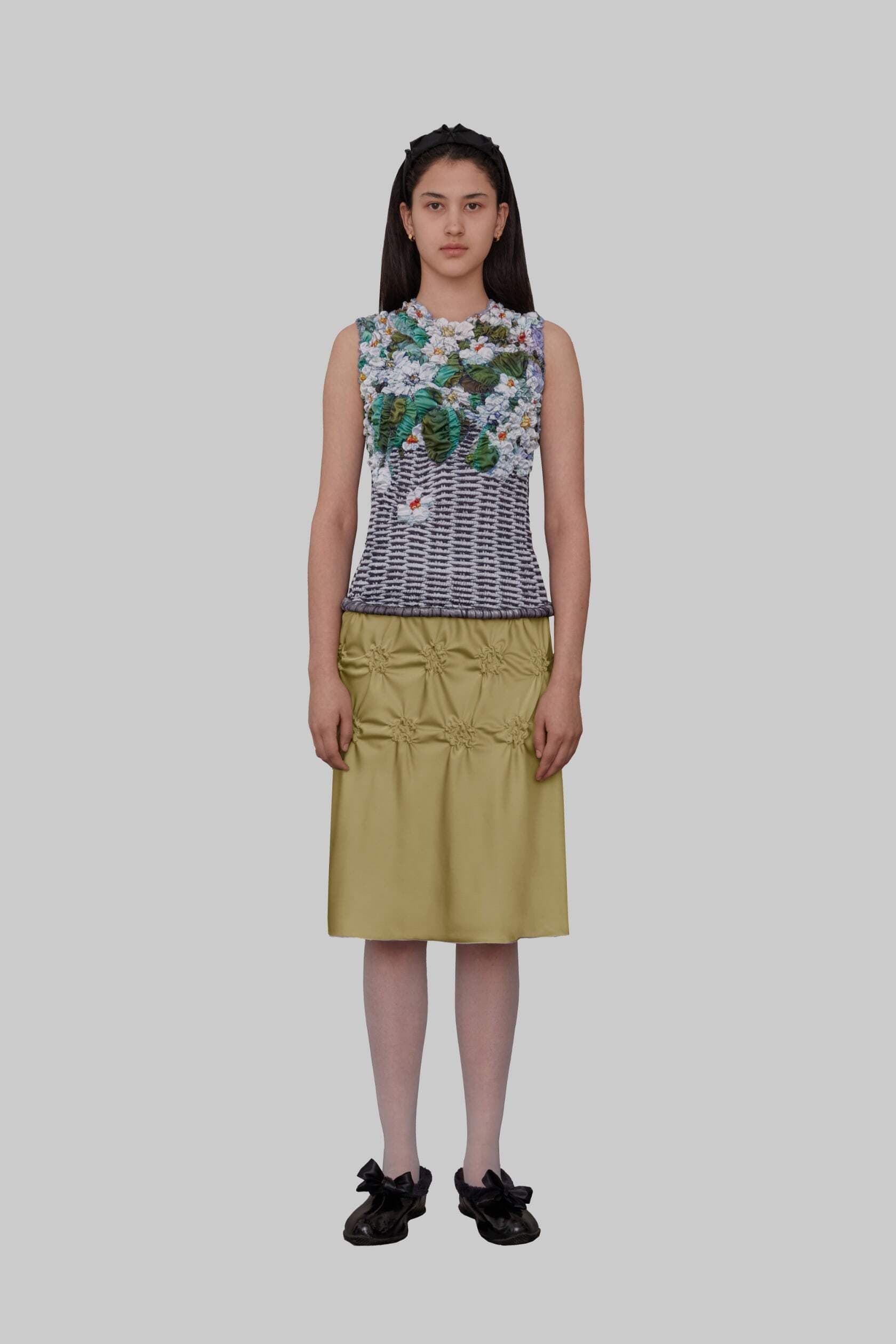 Basket White Blossom Tank Top
