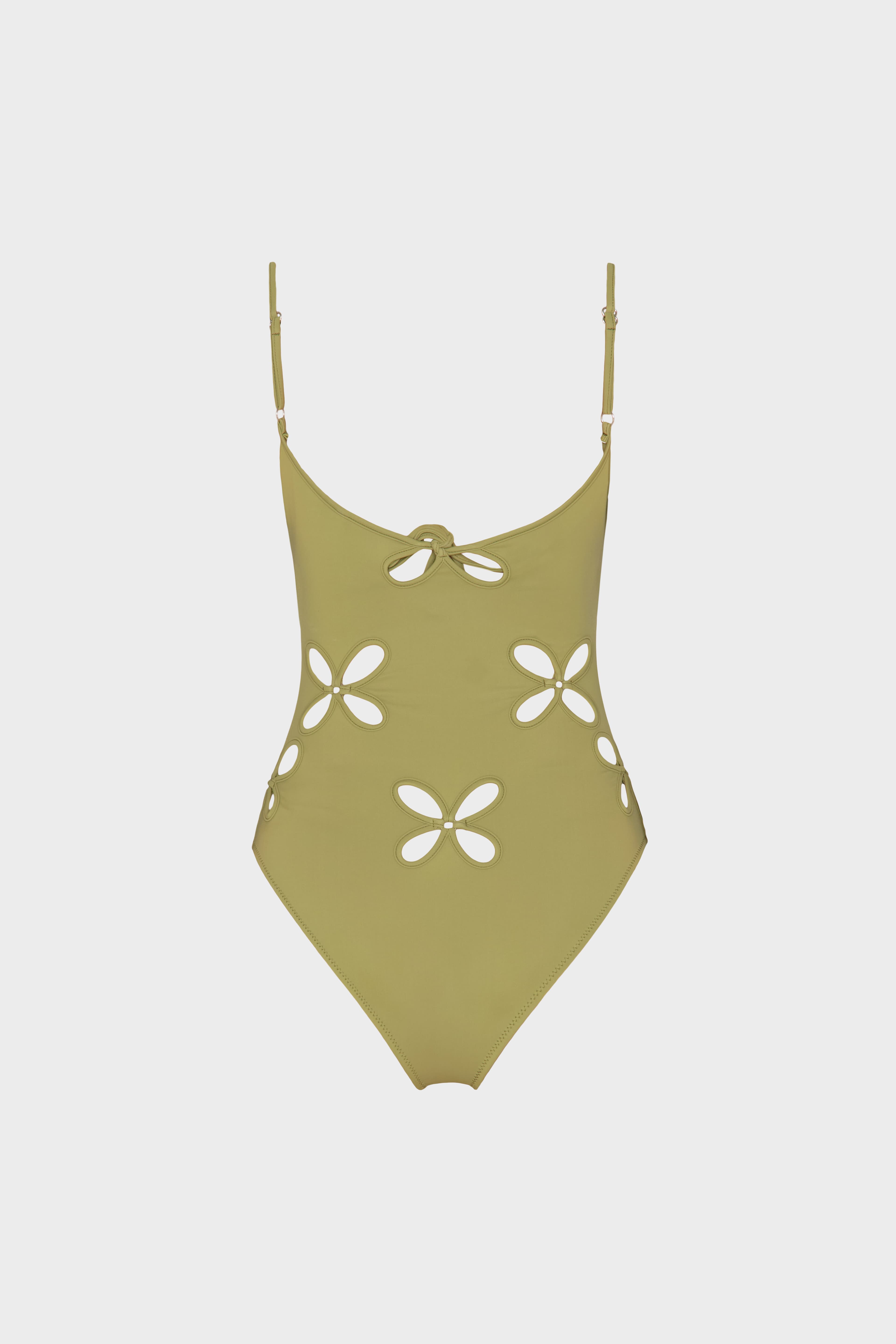 Chilla Petal One-Piece With Metallic Rings