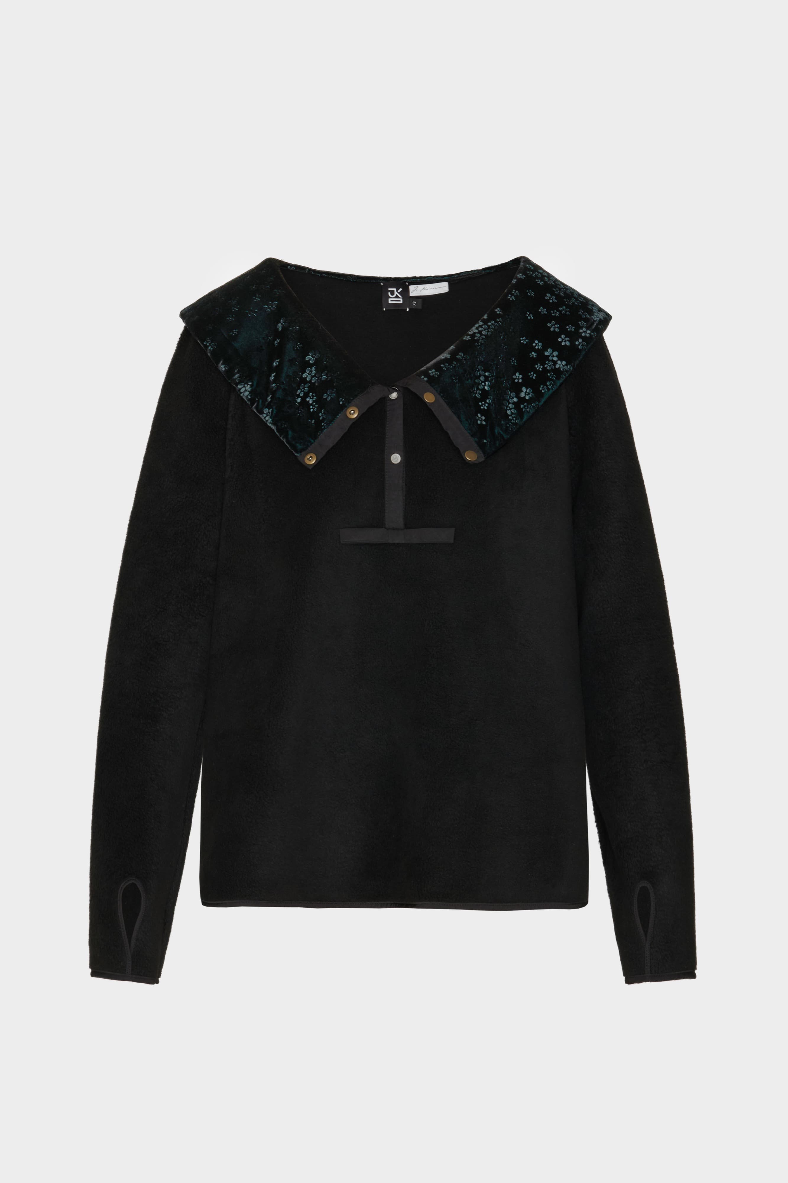 Elegant Bow Fleece Sweatshirt
