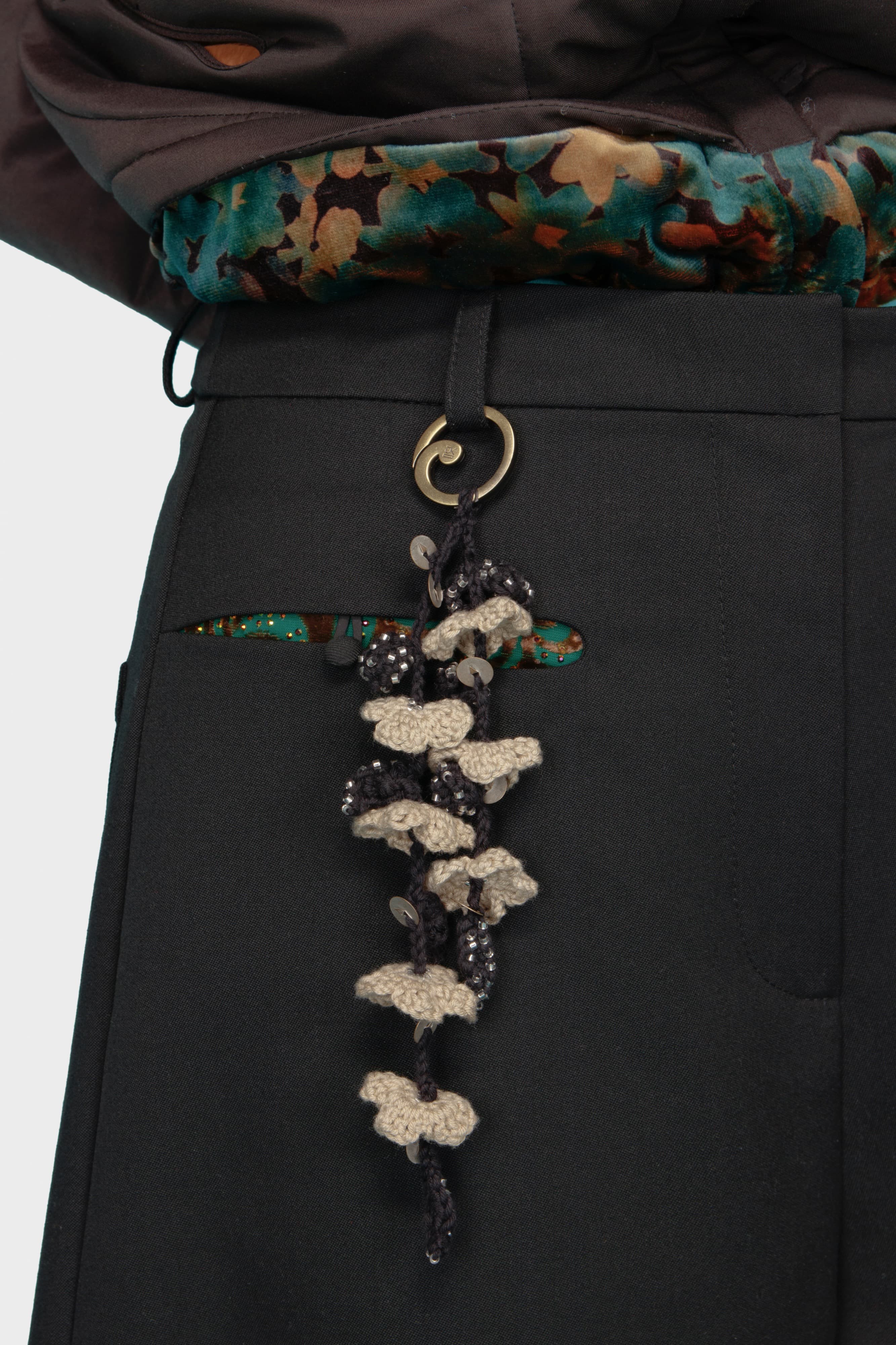 Floral Knitted Keychain