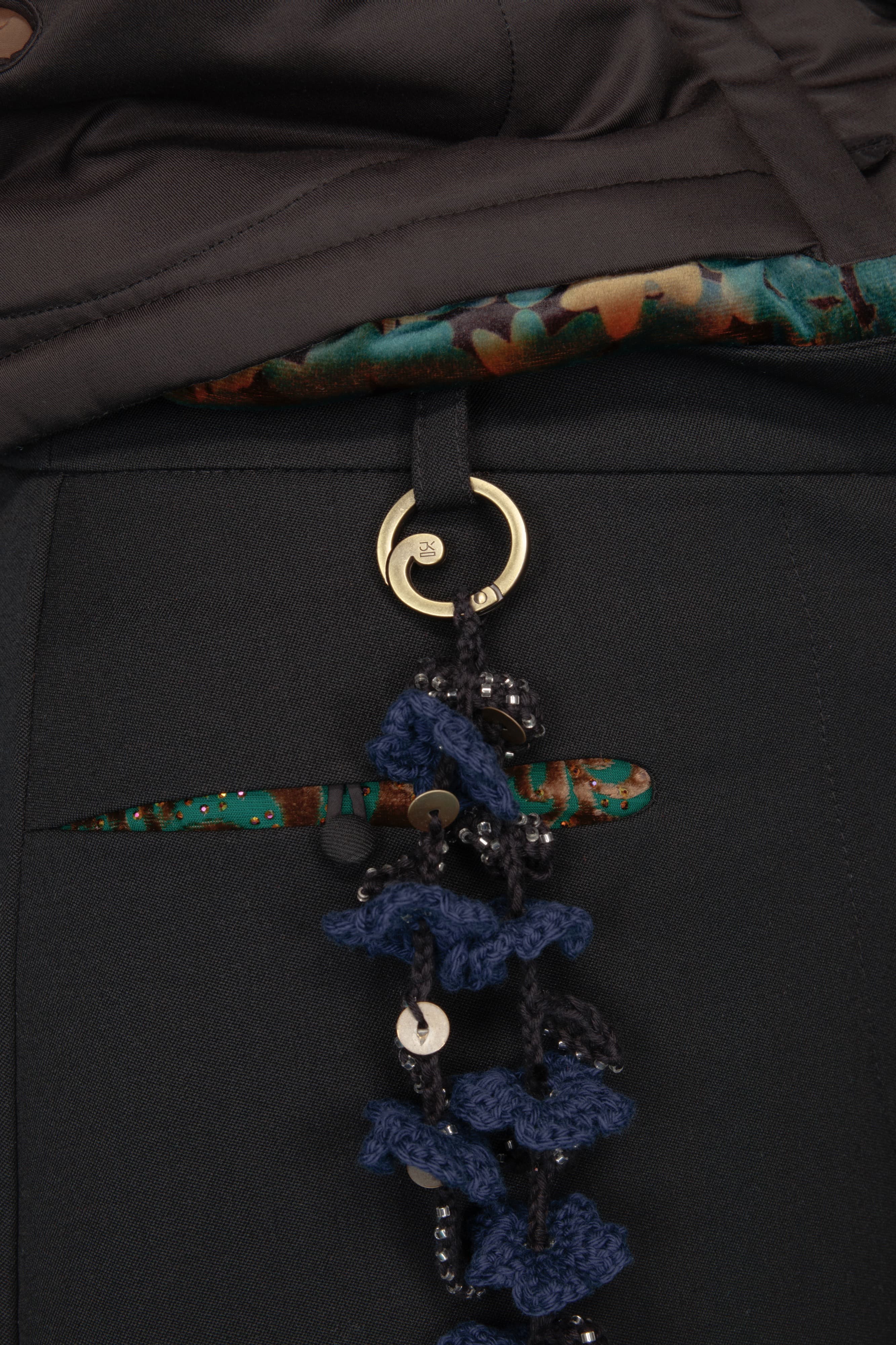 Floral Knitted Keychain