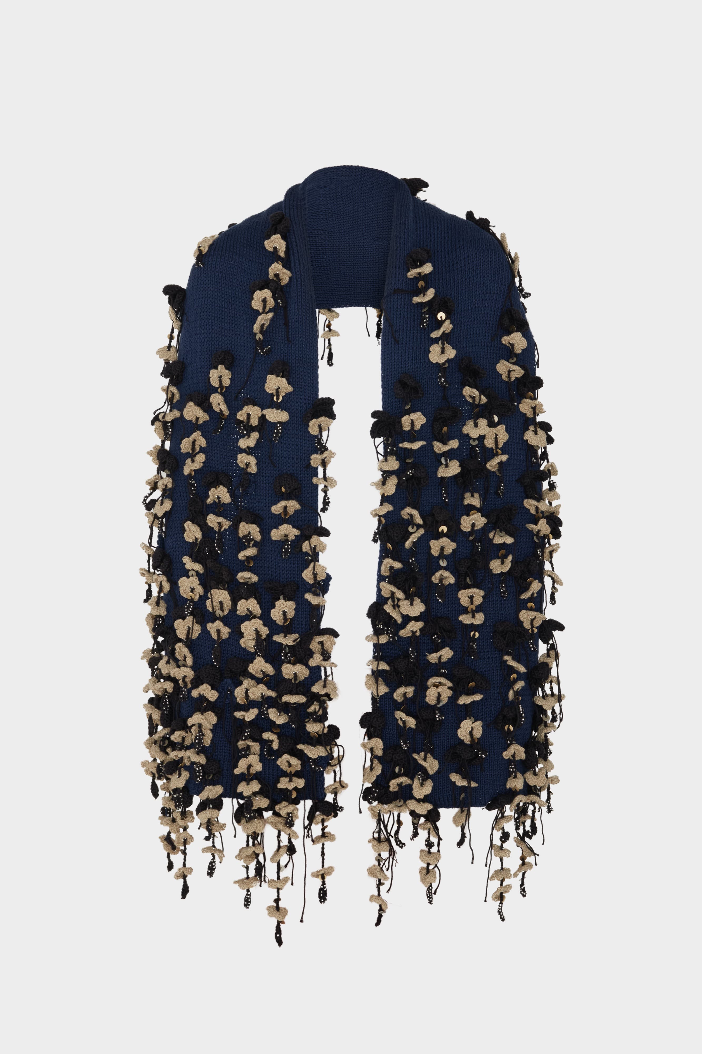 Floral Knitted Scarf