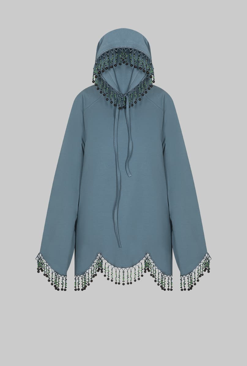 Hand Beaded Hoodie