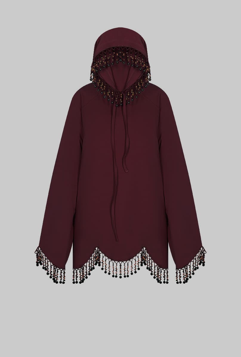 Hand Beaded Hoodie