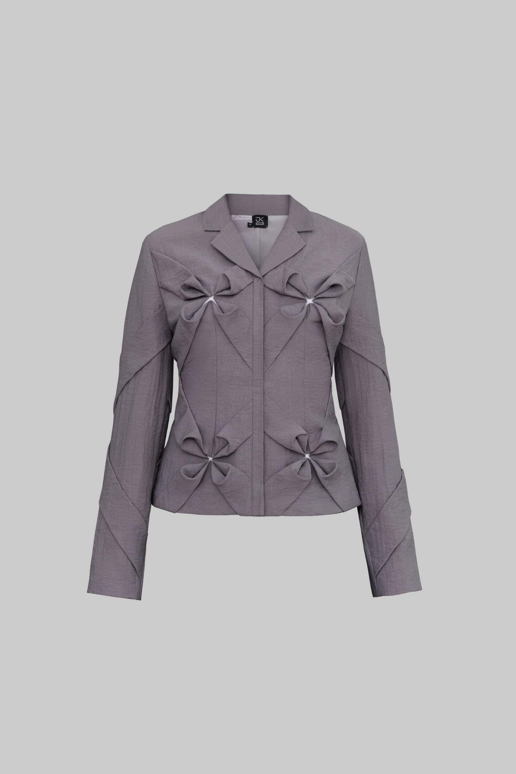 Smocked Flower Blazer