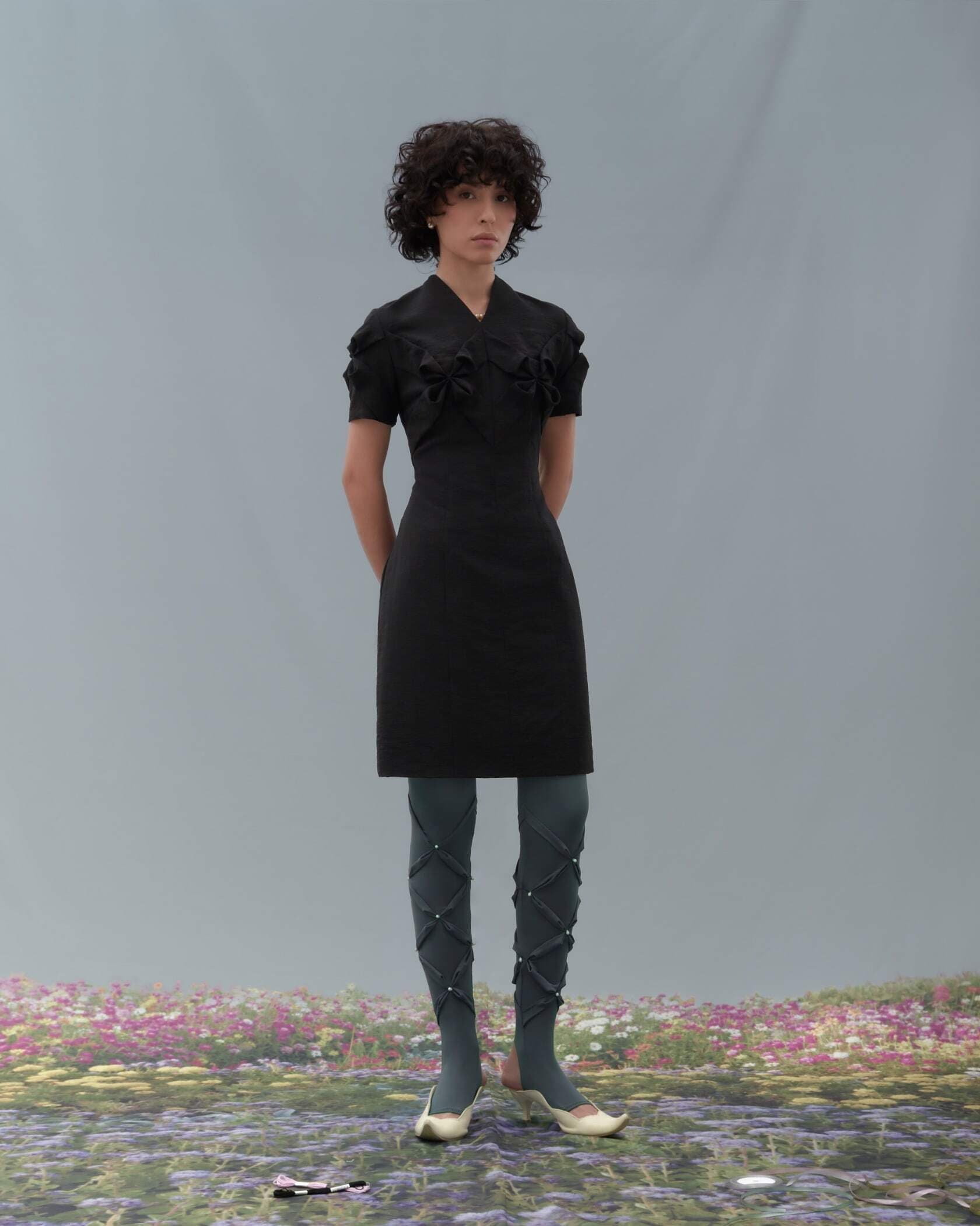 Smocked Flower Minidress